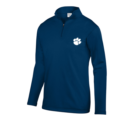 [FOLQFFNV-YS-LOGO2] Decker Youth FlexFleece 1/4 Zip (Youth S, Navy, Logo 2)