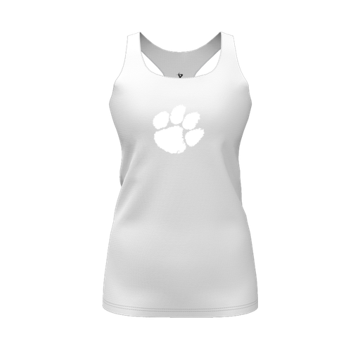 [CUS-DFW-RCBK-PER-WHT-FYS-LOGO2] Racerback Tank Top (Female Youth S, White, Logo 2)