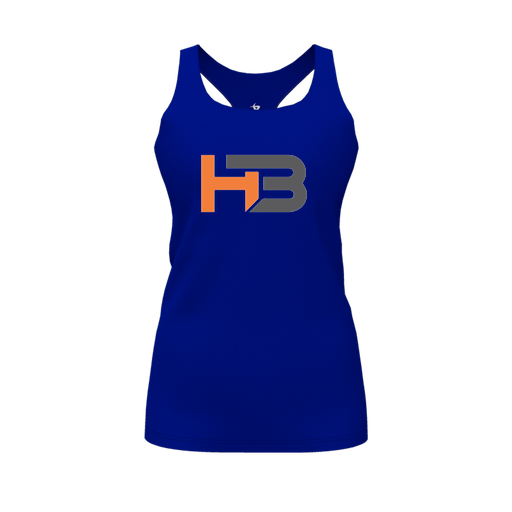 [CUS-DFW-RCBK-PER-RYL-FYS-LOGO1] Racerback Tank Top (Female Youth S, Royal, Logo 1)