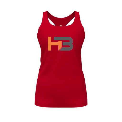 [CUS-DFW-RCBK-PER-RED-FYS-LOGO1] Racerback Tank Top (Female Youth S, Red, Logo 1)