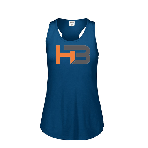 [FT0TUBNV-FAS-LOGO1] Ladies Tri Blend Tank Top (Female Adult S, Navy, Logo 1)