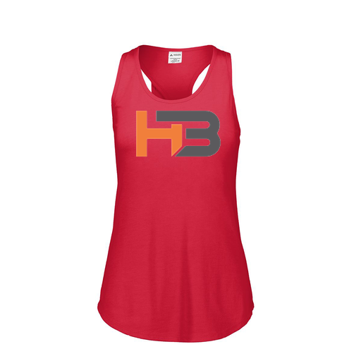[FT0TUBRD-FAS-LOGO1] Ladies Tri Blend Tank Top (Female Adult S, Red, Logo 1)