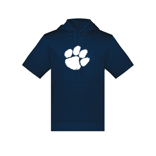 [6871.065.S-LOGO2] Men's Dri Fit Short Sleeve Hoodie (Adult S, Navy, Logo 2)