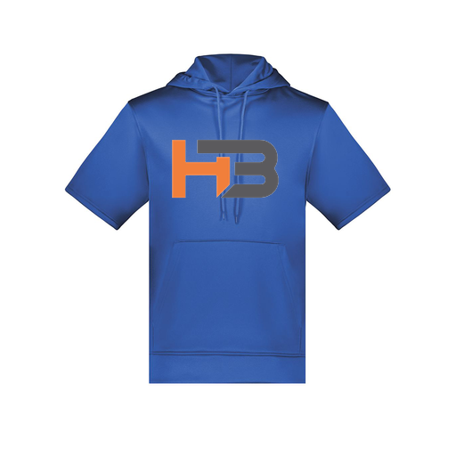 [6871.060.S-LOGO1] Men's Dri Fit Short Sleeve Hoodie (Adult S, Royal, Logo 1)