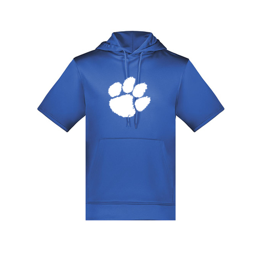 [6871.060.S-LOGO2] Men's Dri Fit Short Sleeve Hoodie (Adult S, Royal, Logo 2)