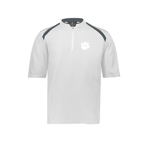 [229581-AS-WHT-LOGO2] Men's Dugout Short Sleeve Pullover (Adult S, White, Logo 2)