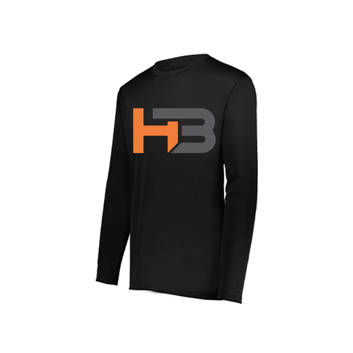 [222822.080.XS-LOGO1] Men's LS Smooth Sport Shirt (Adult XS, Black, Logo 1)