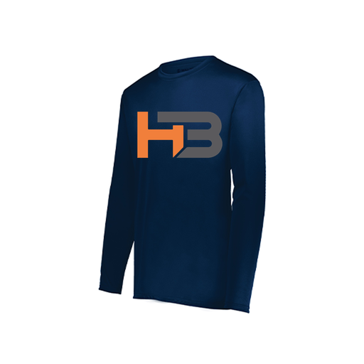 [222822.065.XS-LOGO1] Men's LS Smooth Sport Shirt (Adult XS, Navy, Logo 1)