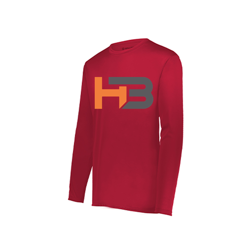 [222822.083.XS-LOGO1] Men's LS Smooth Sport Shirt (Adult XS, Red, Logo 1)