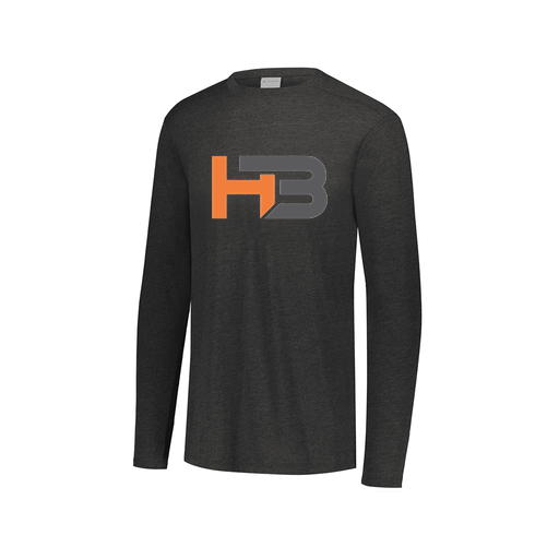 [FTLCUBBK-AXS-LOGO1] Decker Men's Tri-Blend T-Shirt - Long Sleeve (Adult XS, Black, Logo 1)