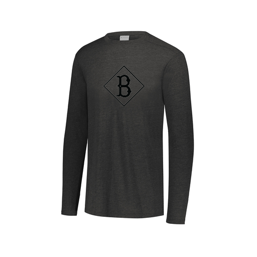 [FTLCUBBK-AXS-LOGO3] Decker Men's Tri-Blend T-Shirt - Long Sleeve (Adult XS, Black, Logo 3)