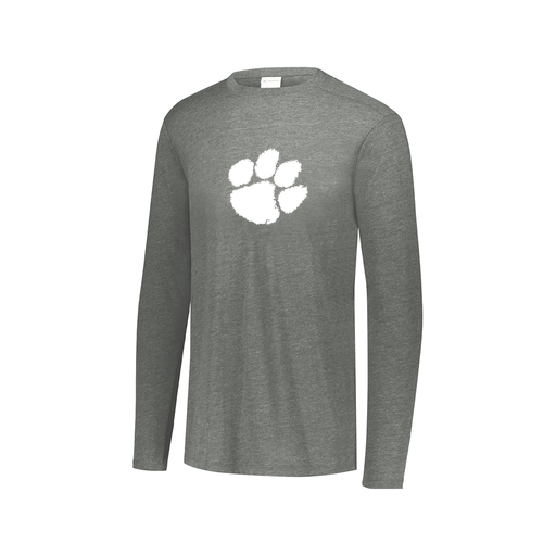 [FTLCUBGY-AXS-LOGO2] Decker Men's Tri-Blend T-Shirt - Long Sleeve (Adult XS, Gray, Logo 2)
