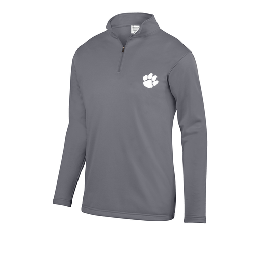 [FOLQFFGY-AS-LOGO2] Decker Men's FlexFleece 1/4 Zip (Adult S, Gray, Logo 2)
