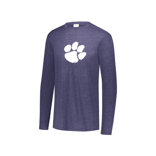 [FTLCUBNV-YS-LOGO2] Decker Youth Tri-Blend T-Shirt - Long Sleeve (Youth S, Navy, Logo 2)