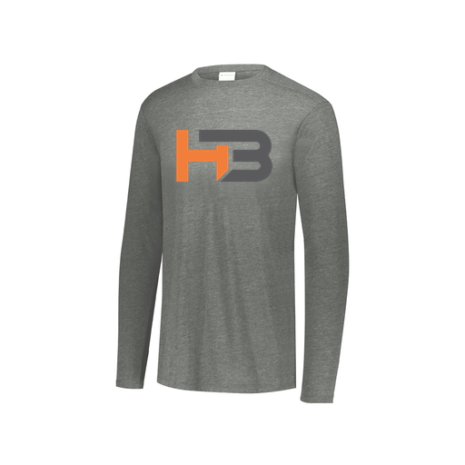 [FTLCUBGY-YS-LOGO1] Decker Youth Tri-Blend T-Shirt - Long Sleeve (Youth S, Gray, Logo 1)