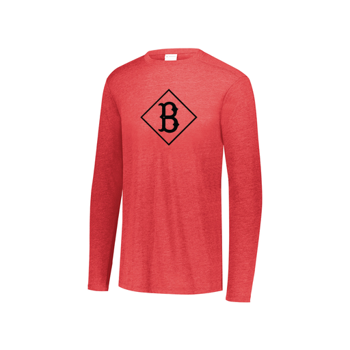 [FTLCUBRD-YS-LOGO3] Youth LS Ultra-blend T-Shirt (Youth S, Red, Logo 3)