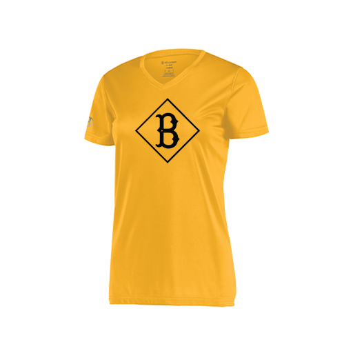 [222820.023.S-LOGO3] Ladies Movement Dri Fit Shirt (Female Adult S, Athletic Gold, Logo 3)