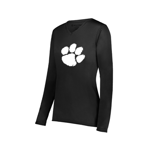 [222824.080.S-LOGO2] Ladies LS Smooth Sport Shirt (Female Adult S, Black, Logo 2)