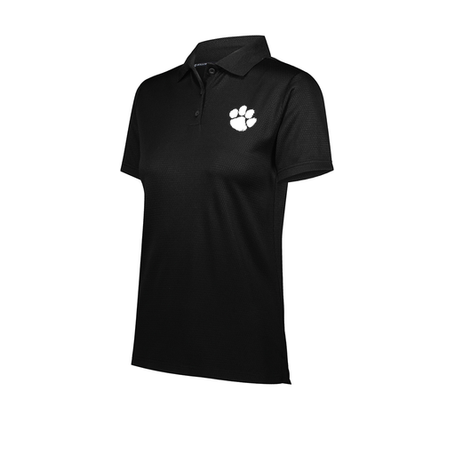 [222768.080.XS-LOGO2] Ladies Prism Polo (Female Adult XS, Black, Logo 2)