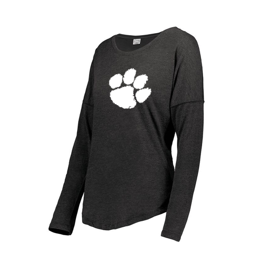 [FTLCUBBK-FAXS-LOGO2] Decker Women's Tri-Blend T-Shirt - Long Sleeve (Female Adult XS, Black, Logo 2)