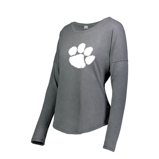 [FTLCUBGY-FAXS-LOGO2] Decker Women's Tri-Blend T-Shirt - Long Sleeve (Female Adult XS, Gray, Logo 2)